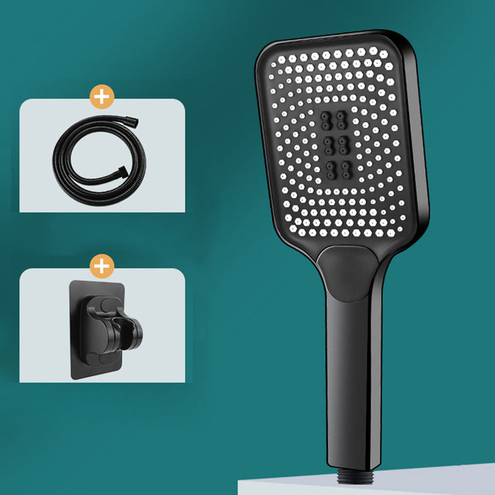 Lisslune | Contemporary Handheld Supercharged Showerhead Square 3 Settings Spray Head