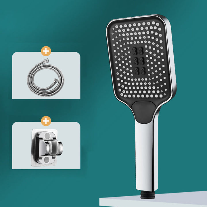 Lisslune | Contemporary Handheld Supercharged Showerhead Square 3 Settings Spray Head