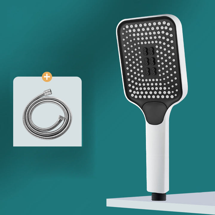 Lisslune | Contemporary Handheld Supercharged Showerhead Square 3 Settings Spray Head