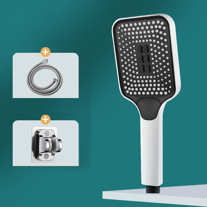 Lisslune | Contemporary Handheld Supercharged Showerhead Square 3 Settings Spray Head