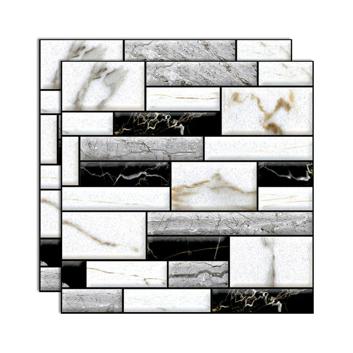 Lisslune | 3D Peel and Stick Tiles Plastic Square Peel and Stick Tiles with Waterproof