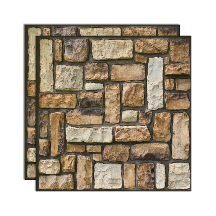 Lisslune | 3D Peel and Stick Tiles Plastic Square Peel and Stick Tiles with Waterproof