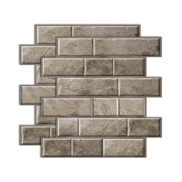 Lisslune | 3D Peel and Stick Tiles Plastic Square Peel and Stick Tiles with Waterproof