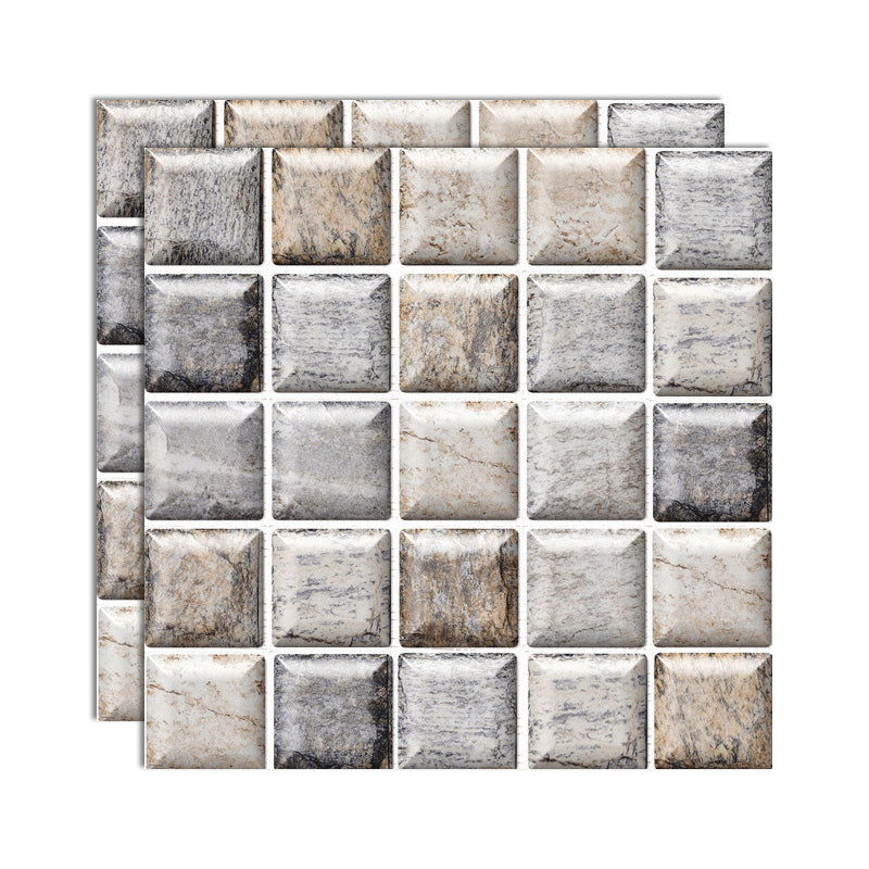 Lisslune | 3D Peel and Stick Tiles Plastic Square Peel and Stick Tiles with Waterproof