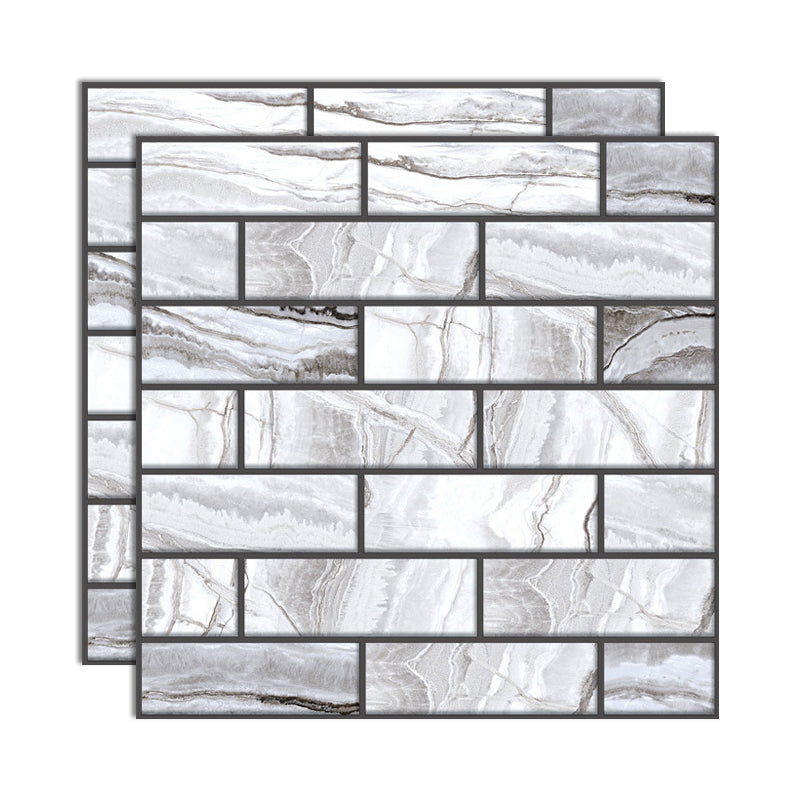 Lisslune | 3D Peel and Stick Tiles Plastic Square Peel and Stick Tiles with Waterproof