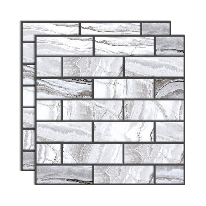 Lisslune | 3D Peel and Stick Tiles Plastic Square Peel and Stick Tiles with Waterproof