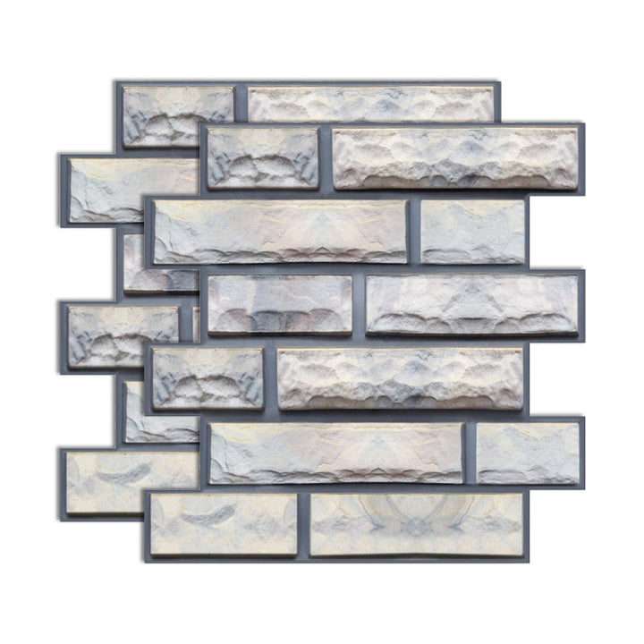Lisslune | 3D Peel and Stick Tiles Plastic Square Peel and Stick Tiles with Waterproof