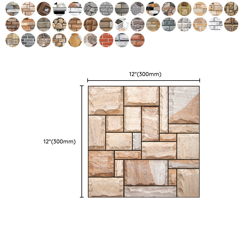 Lisslune | 3D Peel and Stick Tiles Plastic Square Peel and Stick Tiles with Waterproof