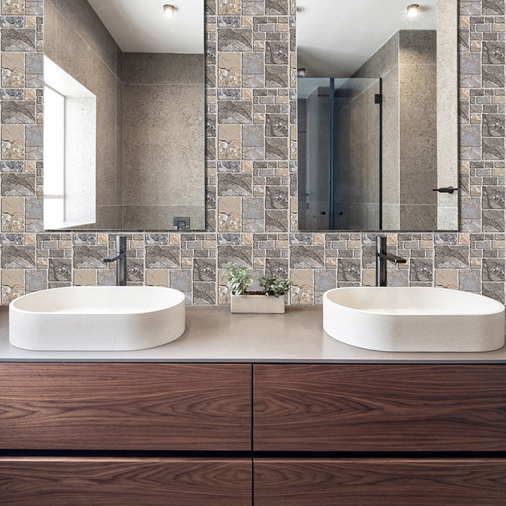 Lisslune | Plastic Peel and Stick Wall Tiles Modern Simple Peel and Stick Wall Tiles