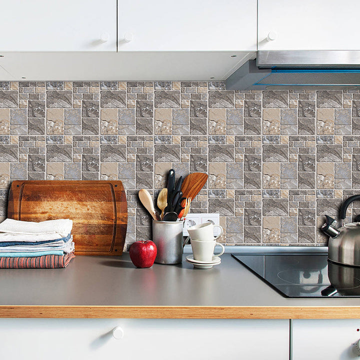 Lisslune | Plastic Peel and Stick Wall Tiles Modern Simple Peel and Stick Wall Tiles