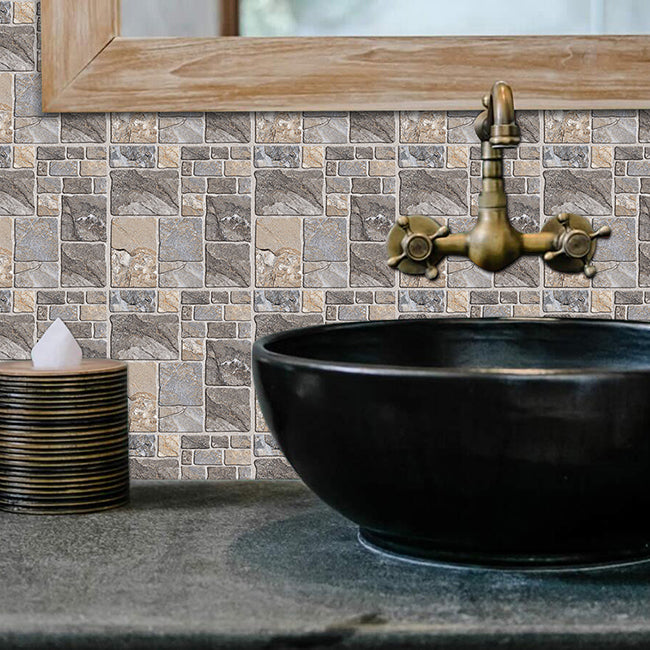 Lisslune | Plastic Peel and Stick Wall Tiles Modern Simple Peel and Stick Wall Tiles