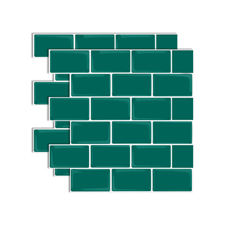 Lisslune | Plastic Peel & Stick Subway Tile Square Peel and Stick Back Wall Tile