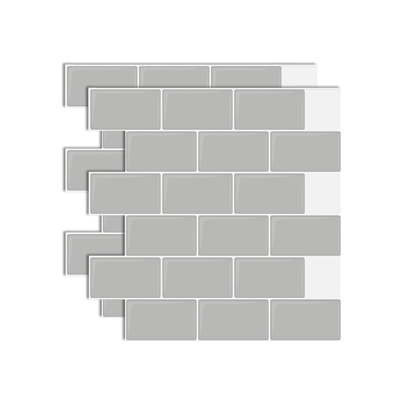 Lisslune | Plastic Peel & Stick Subway Tile Square Peel and Stick Back Wall Tile