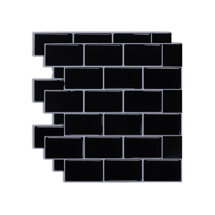 Lisslune | Plastic Peel & Stick Subway Tile Square Peel and Stick Back Wall Tile