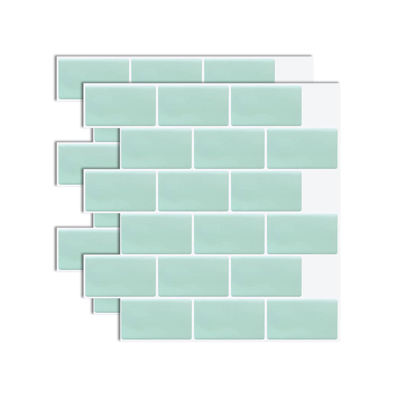 Lisslune | Plastic Peel & Stick Subway Tile Square Peel and Stick Back Wall Tile