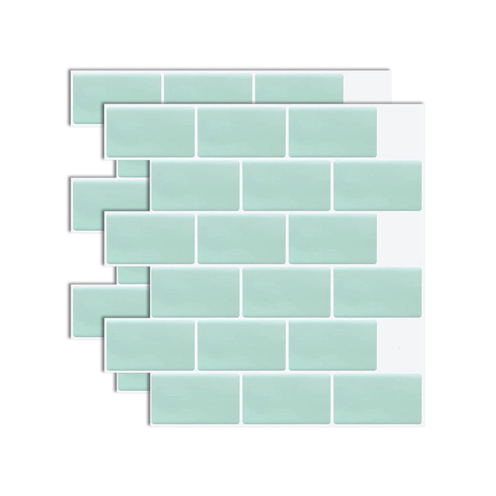Lisslune | Plastic Peel & Stick Subway Tile Square Peel and Stick Back Wall Tile
