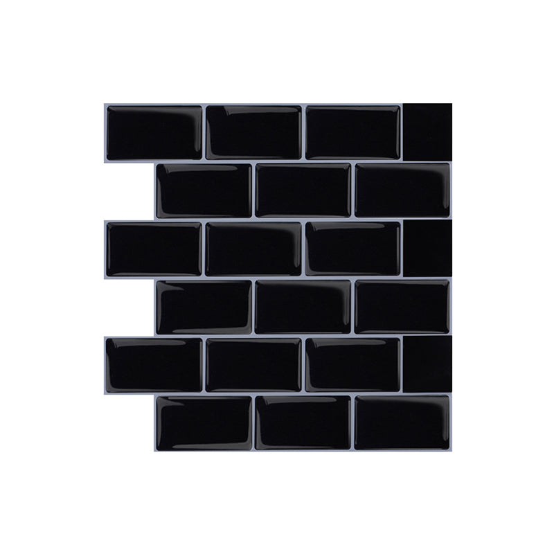 Lisslune | Plastic Peel & Stick Subway Tile Square Peel and Stick Back Wall Tile