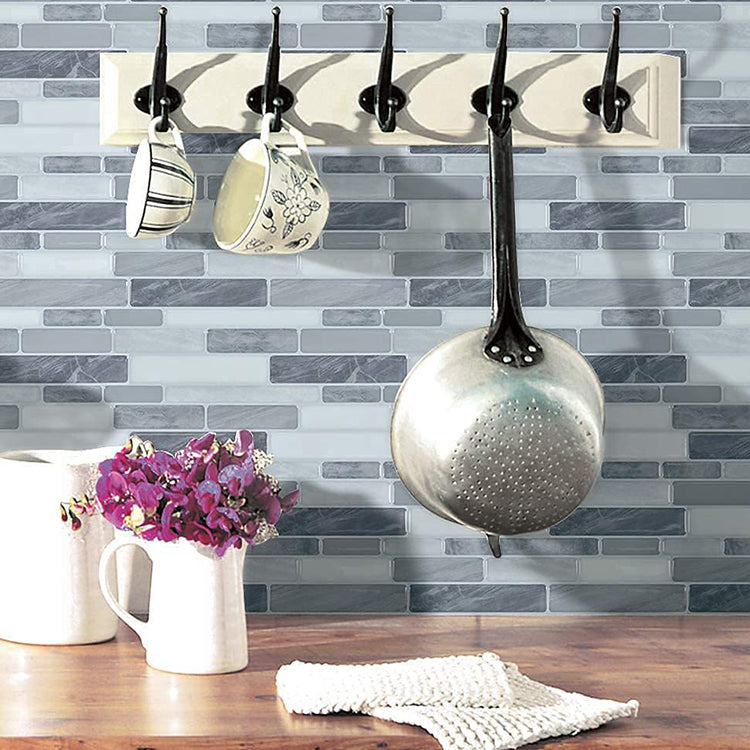 Lisslune | Square Peel-and-Stick Tiles Plastic Indoor Peel & Stick Subway Tile