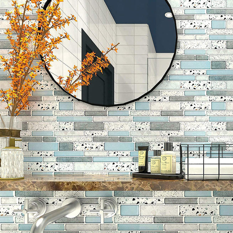 Lisslune | Square Peel-and-Stick Tiles Plastic Indoor Peel & Stick Subway Tile