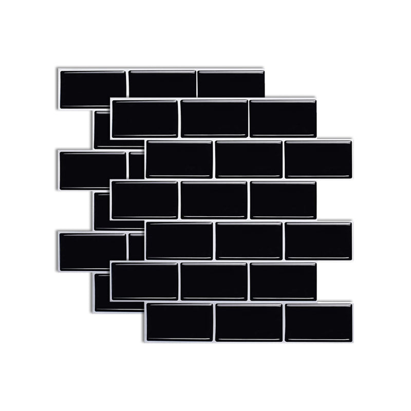 Lisslune | Square Peel-and-Stick Tiles Plastic Indoor Peel & Stick Subway Tile