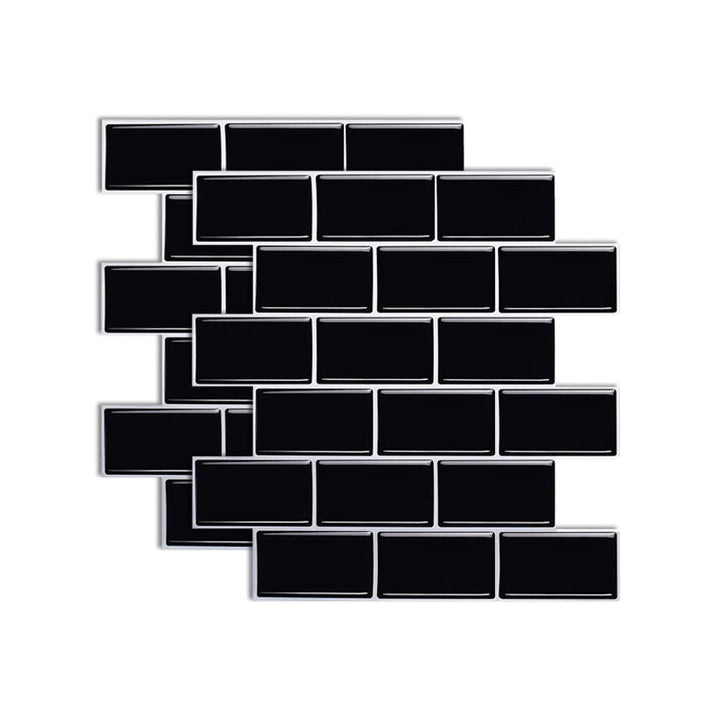 Lisslune | Square Peel-and-Stick Tiles Plastic Indoor Peel & Stick Subway Tile