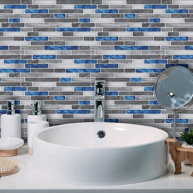 Lisslune | Square Peel-and-Stick Tiles Plastic Indoor Peel & Stick Subway Tile