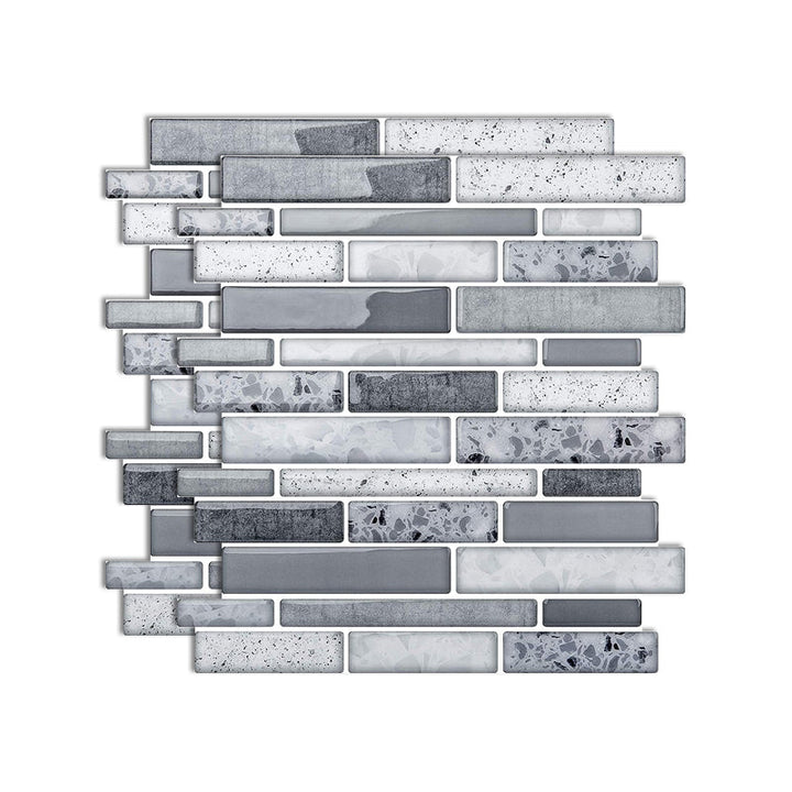 Lisslune | Square Peel-and-Stick Tiles Plastic Indoor Peel & Stick Subway Tile