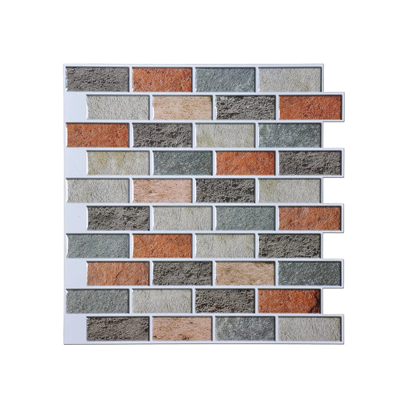 Lisslune | Square Peel-and-Stick Tiles Plastic Indoor Peel & Stick Subway Tile