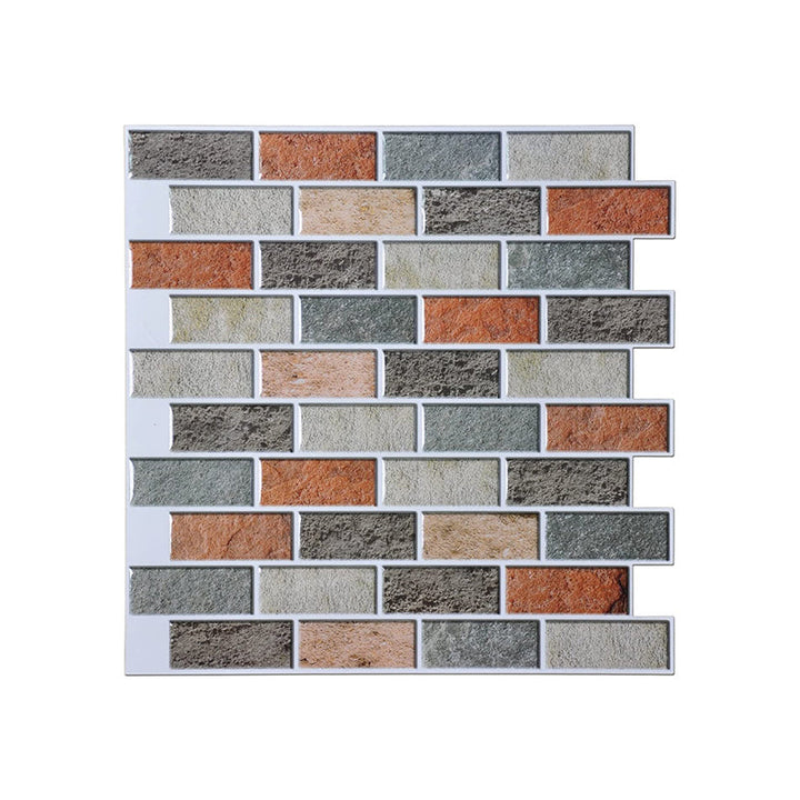 Lisslune | Square Peel-and-Stick Tiles Plastic Indoor Peel & Stick Subway Tile