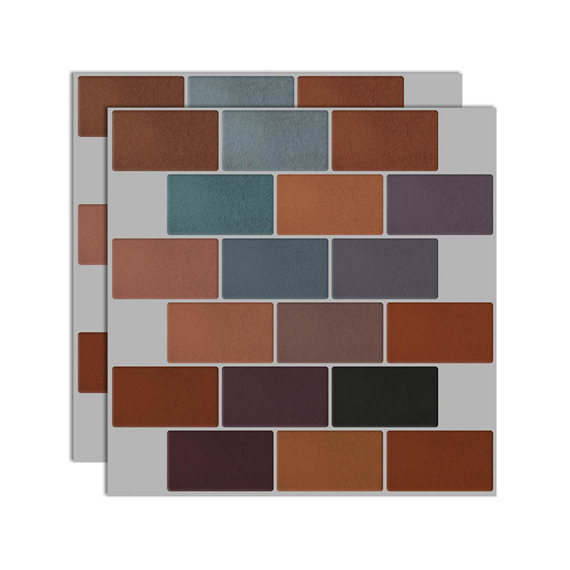 Lisslune | Square Peel-and-Stick Tiles Plastic Indoor Peel & Stick Subway Tile