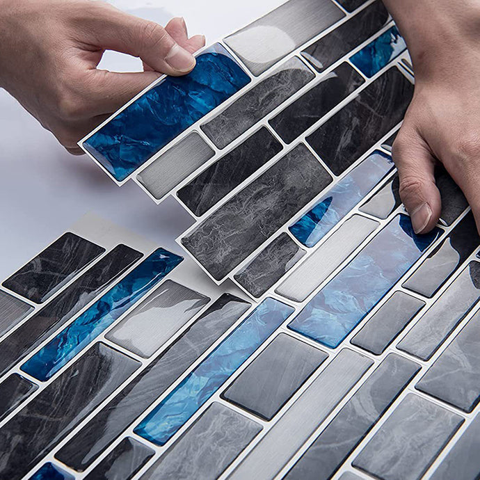 Lisslune | Square Peel-and-Stick Tiles Plastic Indoor Peel & Stick Subway Tile