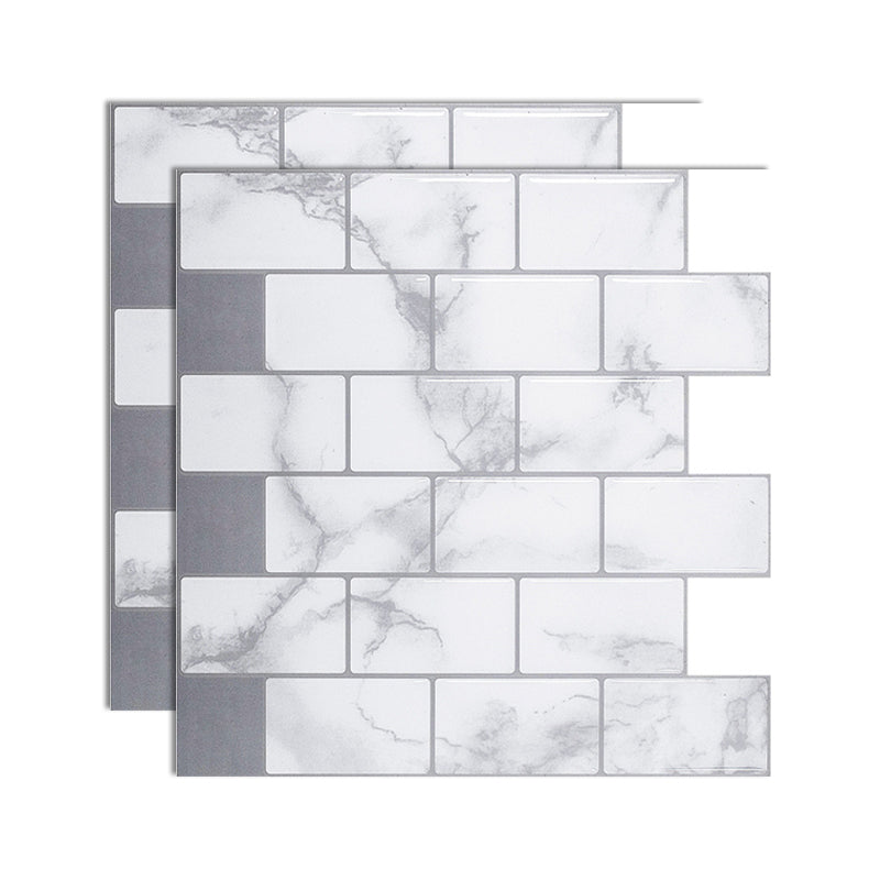 Lisslune | Square Peel-and-Stick Tiles Plastic Indoor Peel & Stick Subway Tile