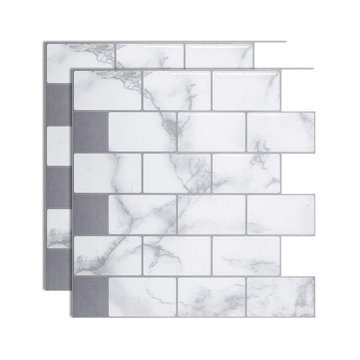 Lisslune | Square Peel-and-Stick Tiles Plastic Indoor Peel & Stick Subway Tile