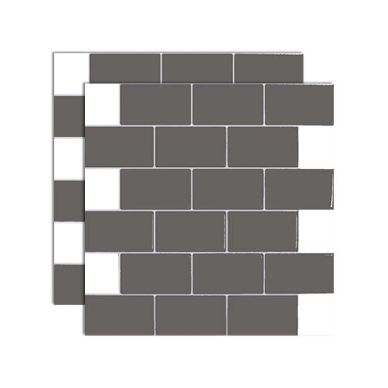 Lisslune | Square Peel-and-Stick Tiles Plastic Indoor Peel & Stick Subway Tile