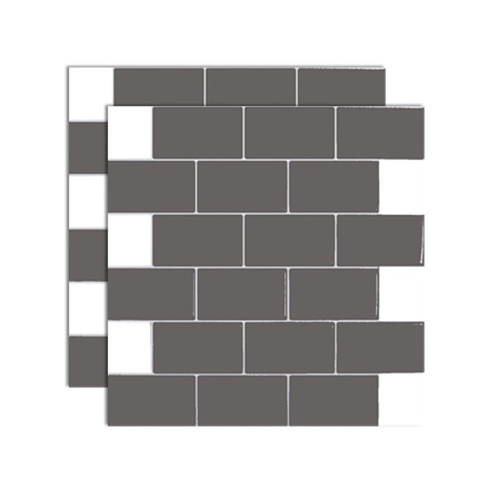 Lisslune | Square Peel-and-Stick Tiles Plastic Indoor Peel & Stick Subway Tile