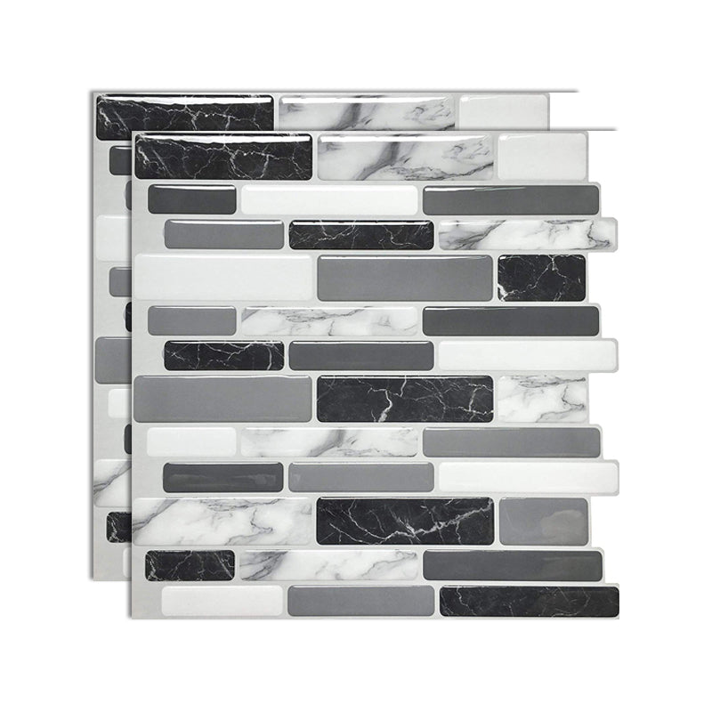 Lisslune | Square Peel-and-Stick Tiles Plastic Indoor Peel & Stick Subway Tile
