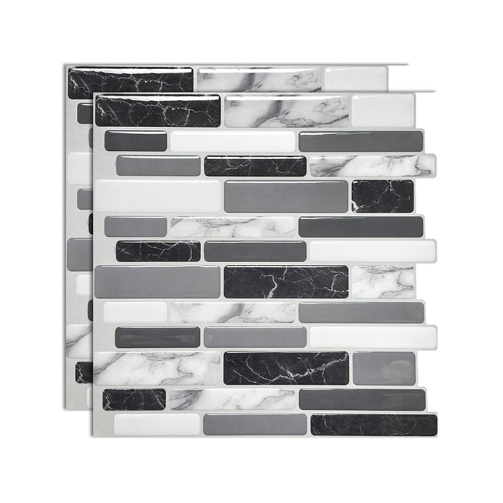 Lisslune | Square Peel-and-Stick Tiles Plastic Indoor Peel & Stick Subway Tile