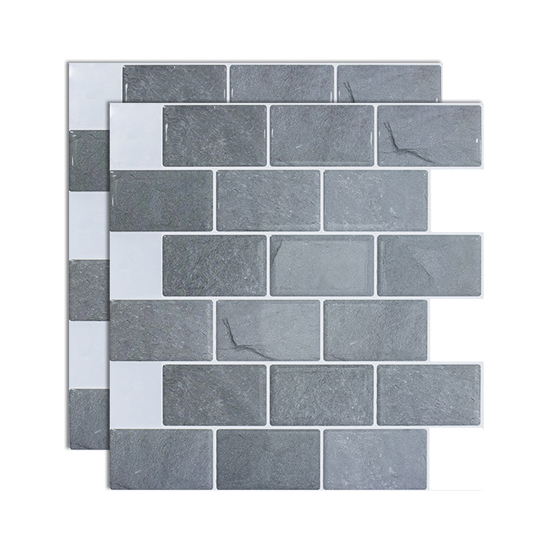 Lisslune | Square Peel-and-Stick Tiles Plastic Indoor Peel & Stick Subway Tile