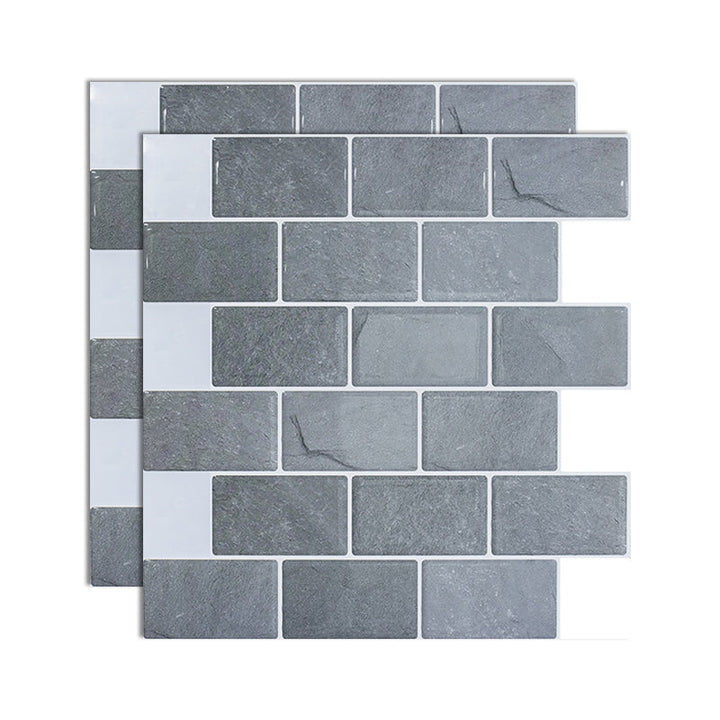 Lisslune | Square Peel-and-Stick Tiles Plastic Indoor Peel & Stick Subway Tile