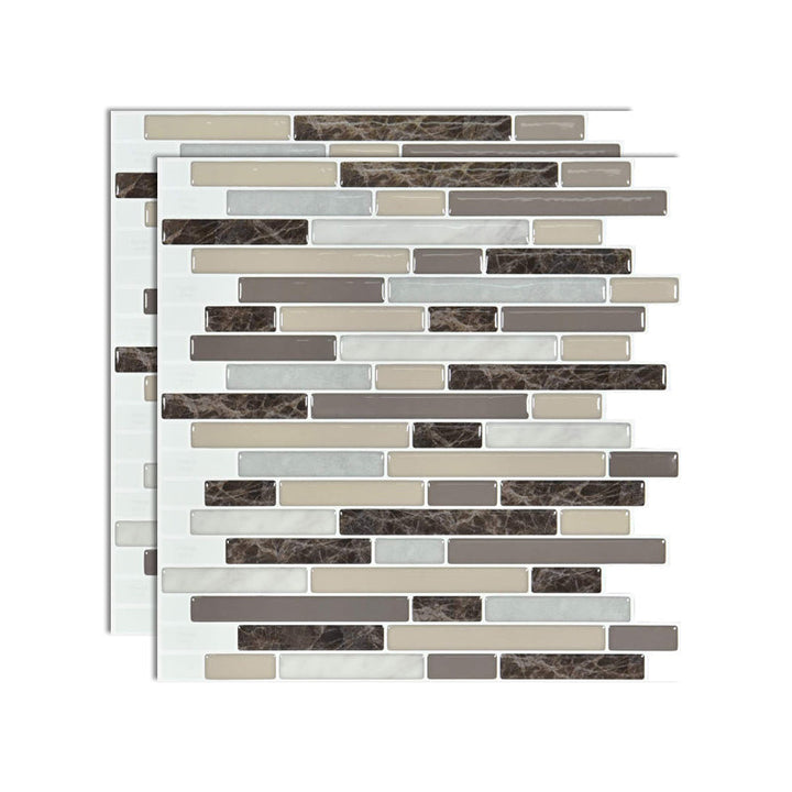 Lisslune | Square Peel-and-Stick Tiles Plastic Indoor Peel & Stick Subway Tile