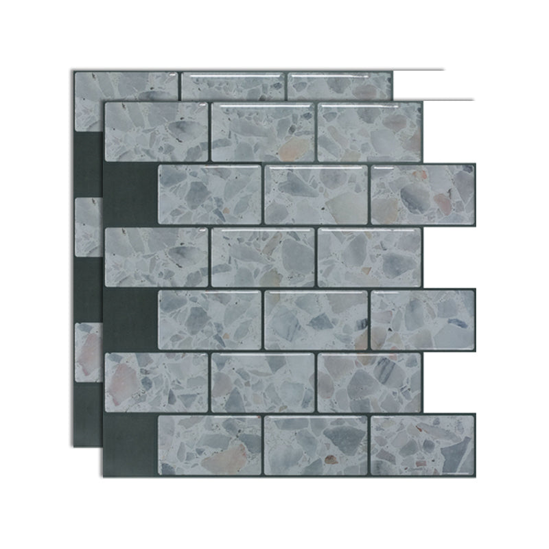 Lisslune | Square Peel-and-Stick Tiles Plastic Indoor Peel & Stick Subway Tile