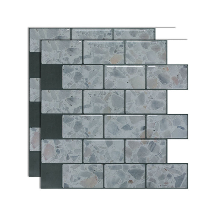 Lisslune | Square Peel-and-Stick Tiles Plastic Indoor Peel & Stick Subway Tile