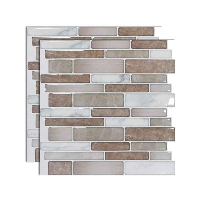 Lisslune | Square Peel-and-Stick Tiles Plastic Indoor Peel & Stick Subway Tile