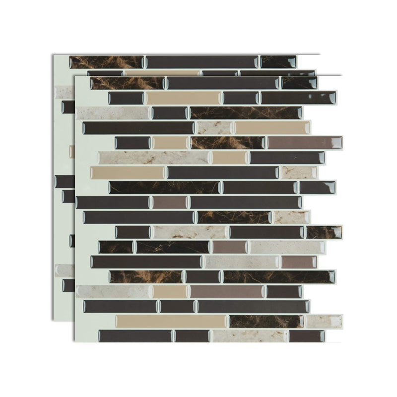 Lisslune | Square Peel-and-Stick Tiles Plastic Indoor Peel & Stick Subway Tile