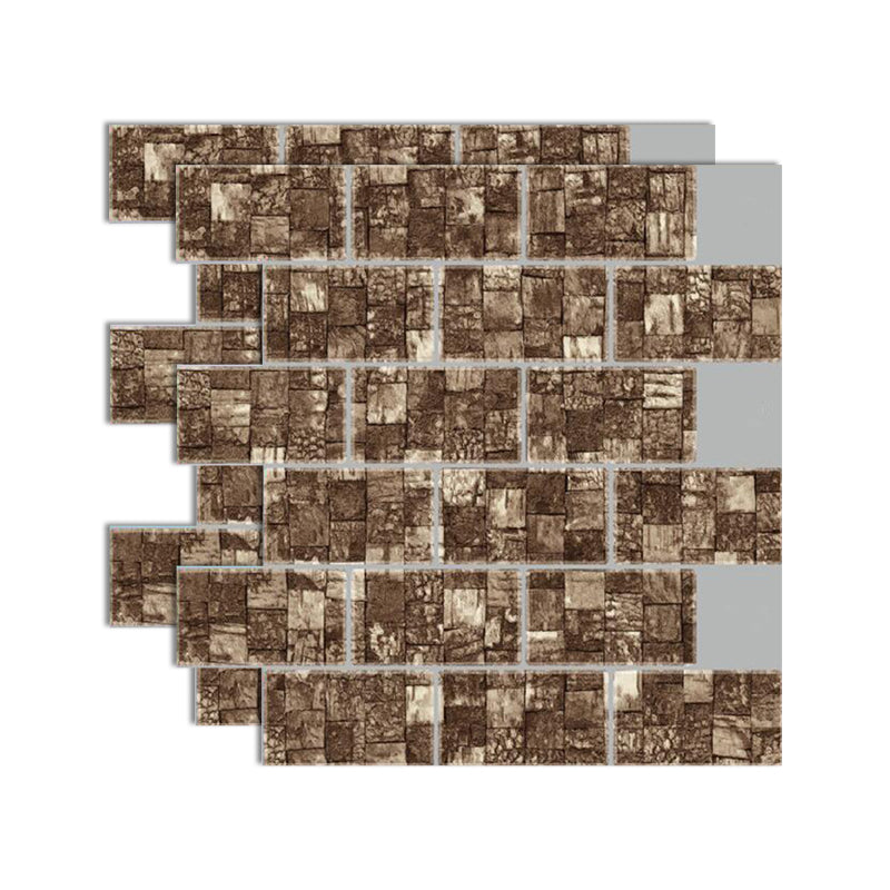 Lisslune | Square Peel-and-Stick Tiles Plastic Indoor Peel & Stick Subway Tile