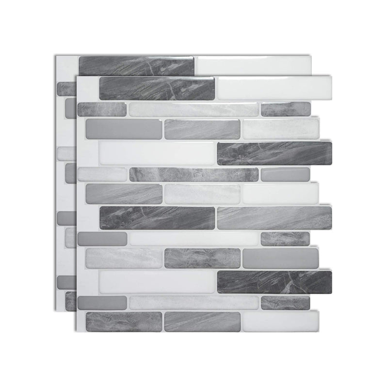 Lisslune | Square Peel-and-Stick Tiles Plastic Indoor Peel & Stick Subway Tile