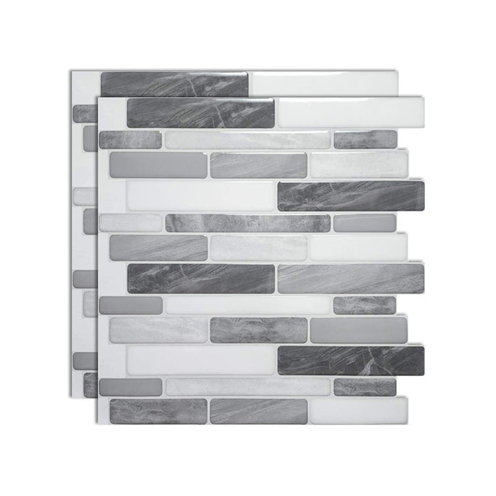 Lisslune | Square Peel-and-Stick Tiles Plastic Indoor Peel & Stick Subway Tile