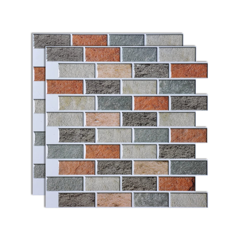 Lisslune | Square Peel-and-Stick Tiles Plastic Indoor Peel & Stick Subway Tile