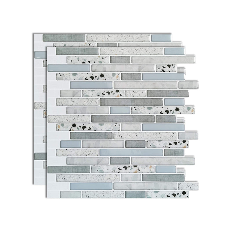 Lisslune | Square Peel-and-Stick Tiles Plastic Indoor Peel & Stick Subway Tile