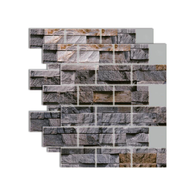 Lisslune | Square Peel-and-Stick Tiles Plastic Indoor Peel & Stick Subway Tile